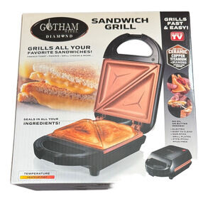 Gotham Steel Sandwich Grill - Copper and Black New in Box